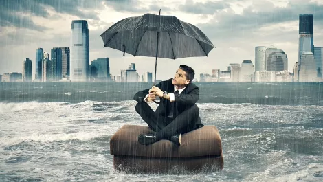 Man in ocean