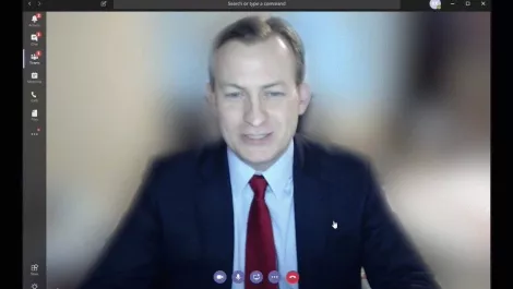 Teams blur your background