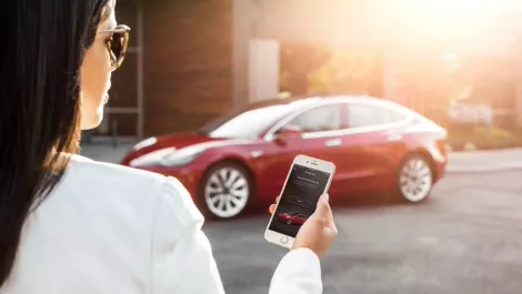 Model 3 my tesla phone app as key