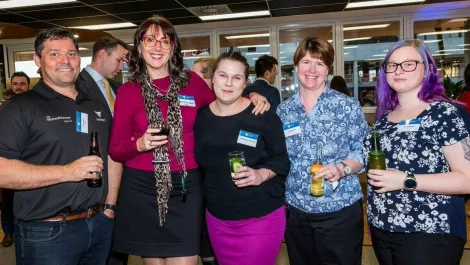 Veritec team members greg mace kristine hewitt charmaine glass jodie irvine sarah boege