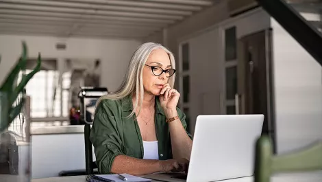 Remote working woman