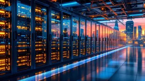 Modern server racks data center australian cityscape digital infrastructure