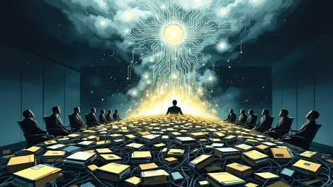 Anz boardroom storm cloud ai brain over weak data governance