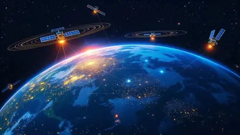 Earth low orbit satellites iot beams global broadband coverage